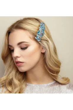Vintage Hair Clip Rhinestone Leaf by QueenMee Accessories