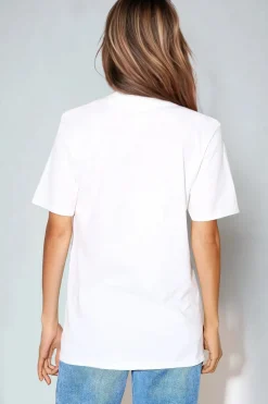 White Good Vibes Printed Cotton T-Shirt by Aftershock London