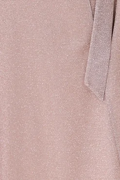 Wrap Style Spaghetti Strap Maxi With Split - Blush by Goddiva